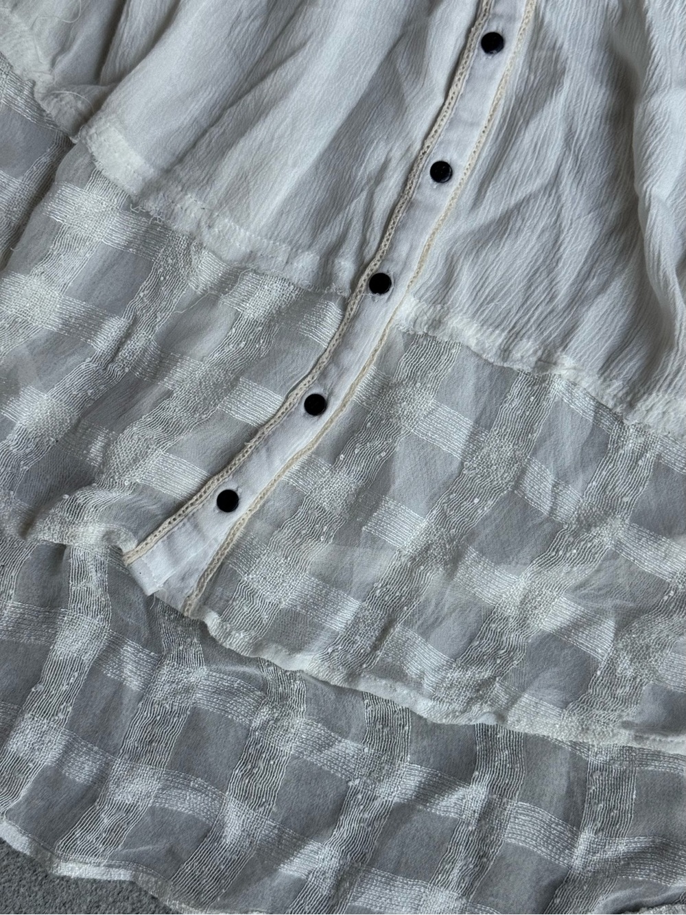 Free People Ivory Rainy Days Swing Top Size XS 2015 - Picture 6 of 8